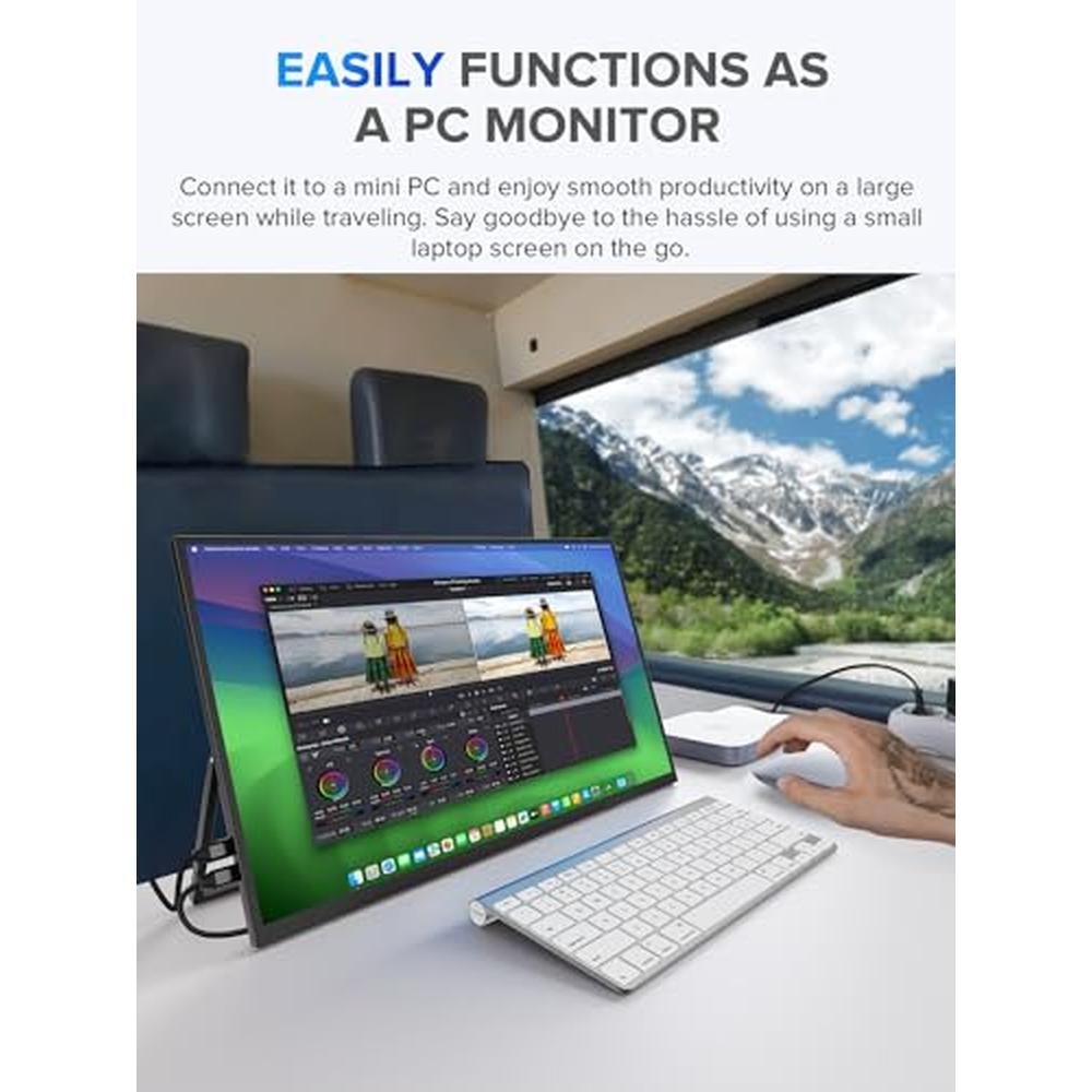 Monitor Gaming: UPERFECT 22 Portable Monitor 2K QLED – Close-up Detail