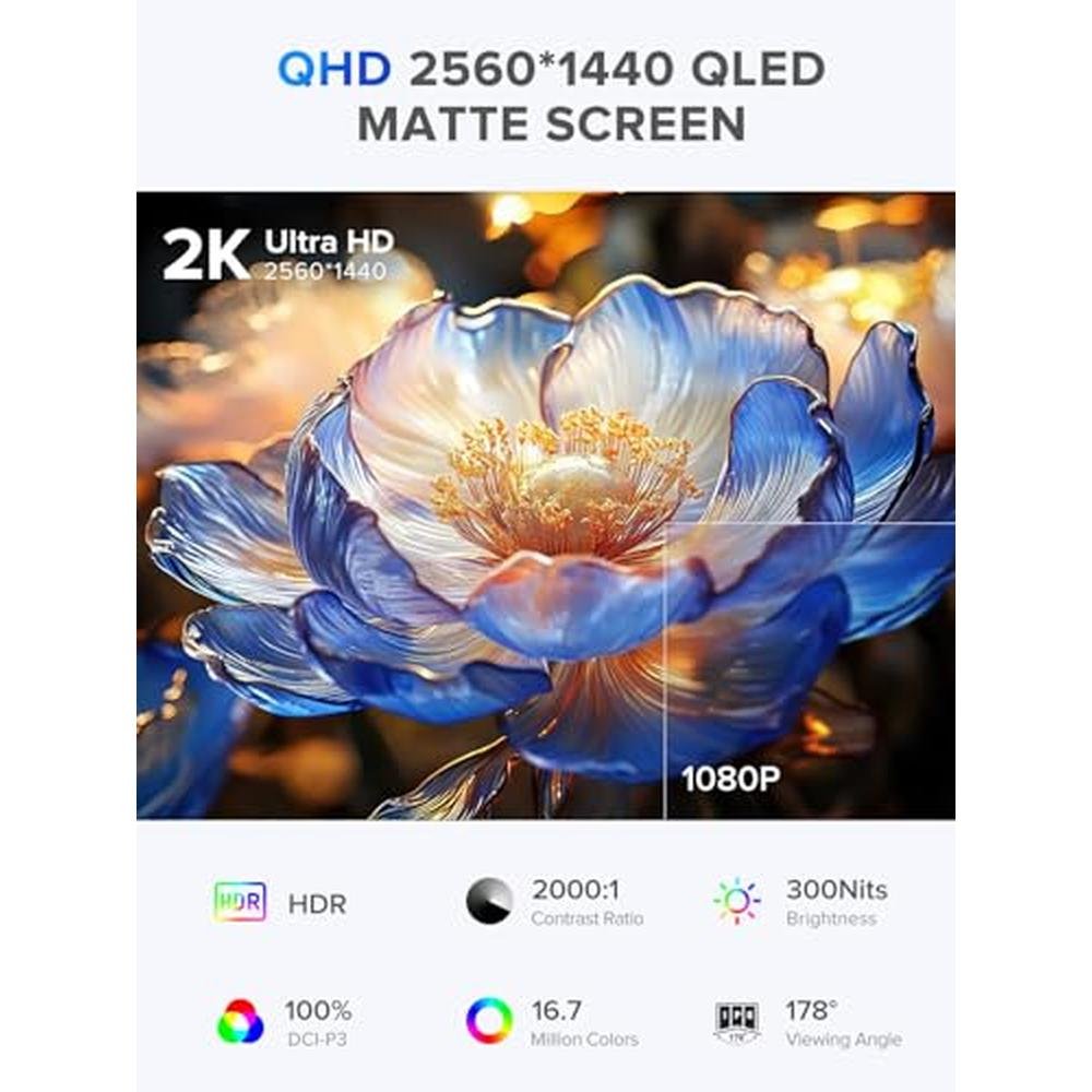 Monitor Gaming: UPERFECT 22 Portable Monitor 2K QLED – In Use