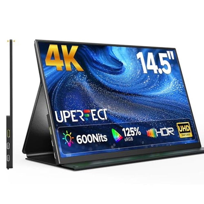 UPERFECT 4K Portable Monitor: 14.5 UHD 3840x2400 Laptop – Front View