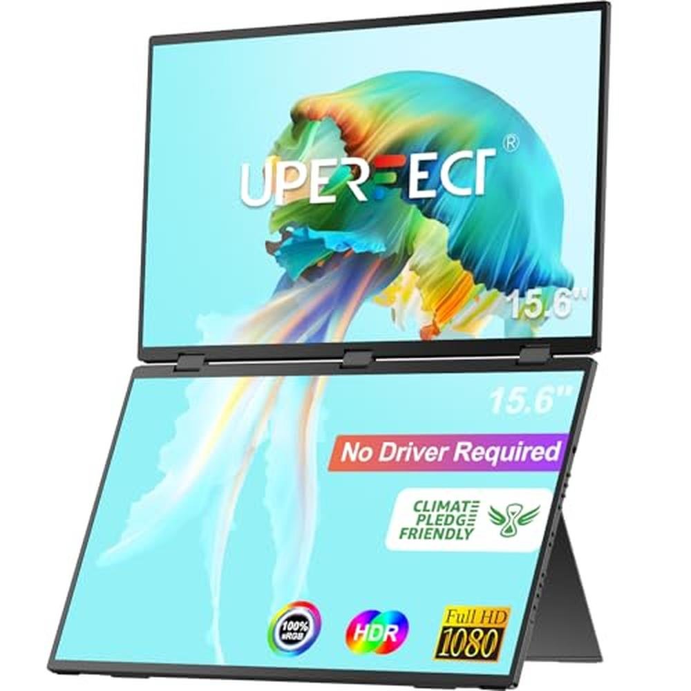 Monitor Laptop: UPERFECT Delta 15.6 Dual Portable Monitor – Front View