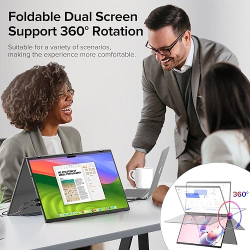 Monitor Laptop: UPERFECT Delta 15.6 Dual Portable Monitor – In Use