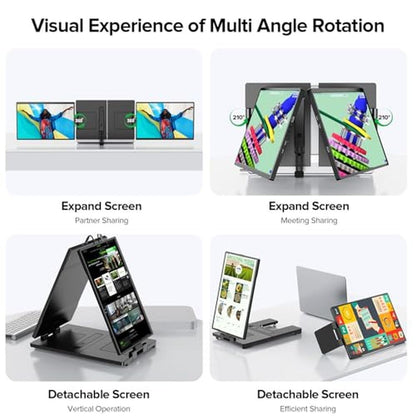 Monitor UPERFECT: UPERFECT Laptop Screen Extender 2K 14 – Close-up Detail