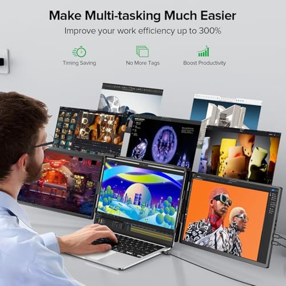 Monitor UPERFECT: UPERFECT Laptop Screen Extender 2K 14 – In Use