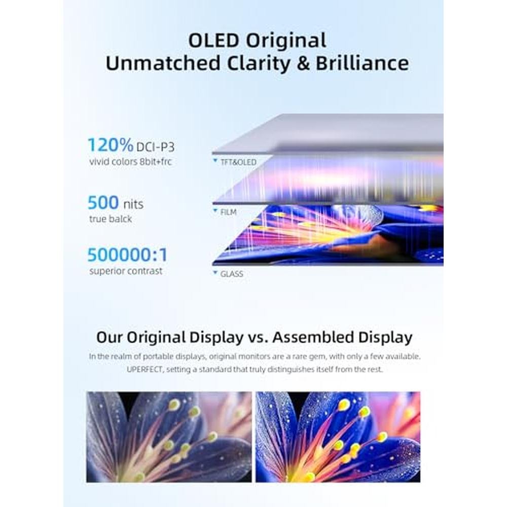 Portable Monitor: UPERFECT OLED 14.3K 2880x1800 120Hz 0.1ms – Side View