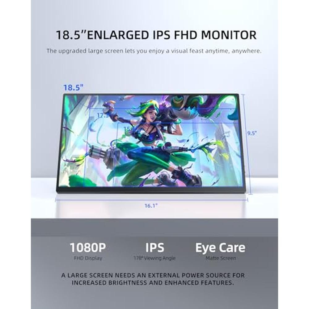 Monitor Portable: UPERFECT 18.5 120Hz 100% sRGB – In Use