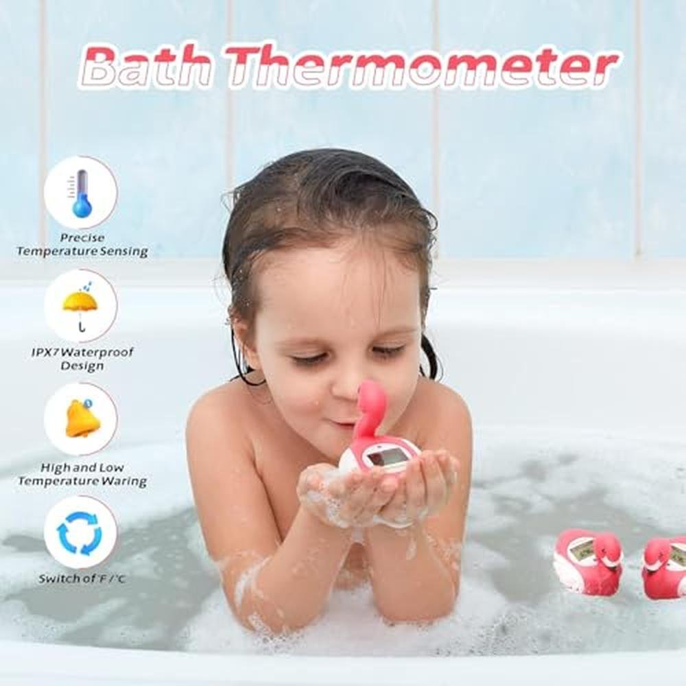 Baby Thermometer: Doli Yearning Upgrade Flamingo Baby Bath – Close-up Detail