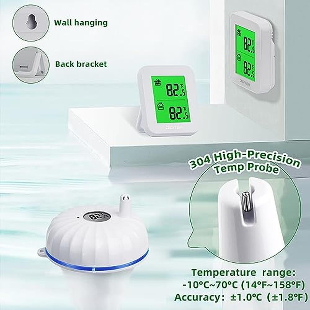 Pool Thermometer: Upgraded Waterproof Wireless Floating – Close-up Detail