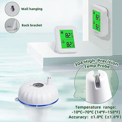 Pool Thermometer: Upgraded Waterproof Wireless Floating – Close-up Detail
