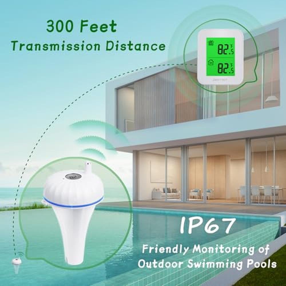 Pool Thermometer: Upgraded Waterproof Wireless Floating – Packaging
