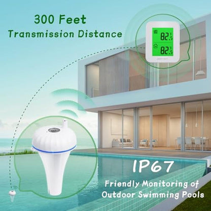 Pool Thermometer: Upgraded Waterproof Wireless Floating – Packaging