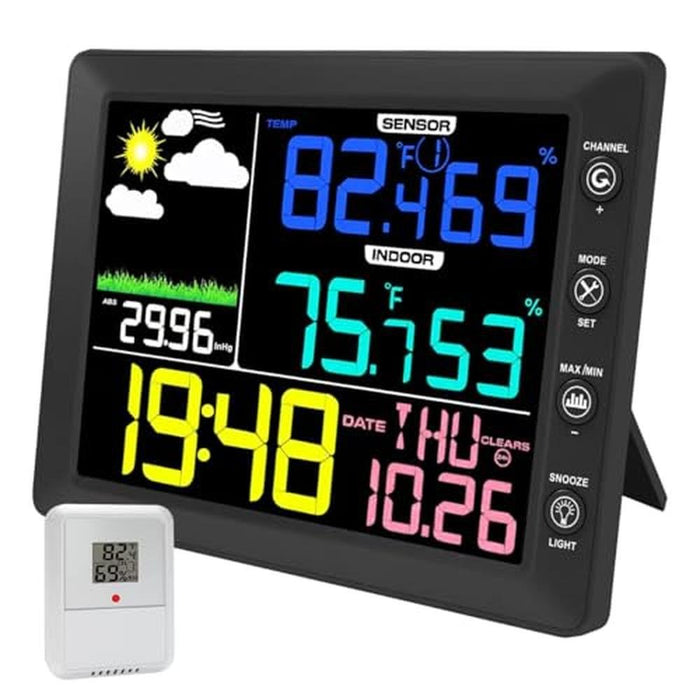 Weather Outdoor: Urageuxy Weather Station Wireless Indoor – Front View