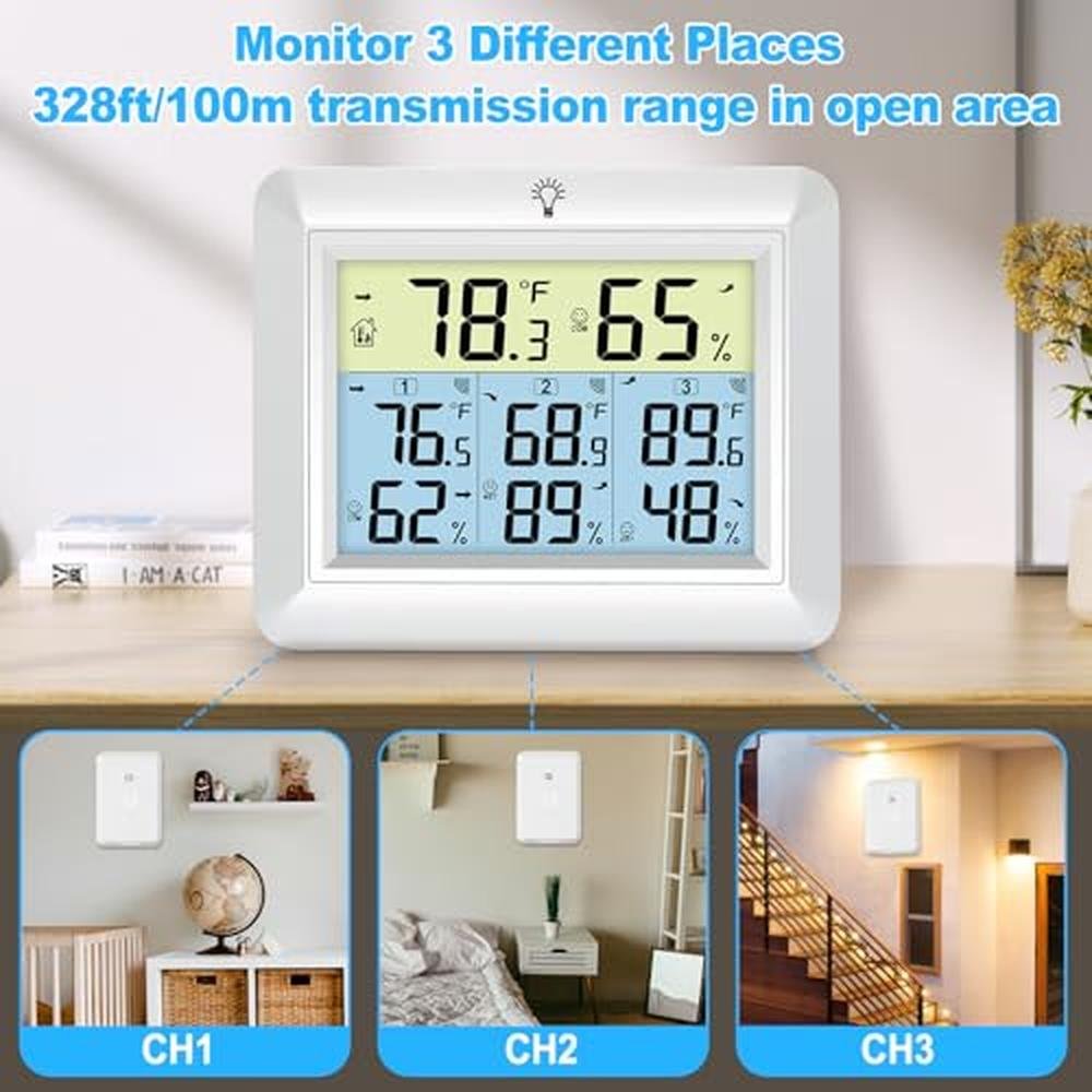 Urageuxy Weather Station: Urageuxy Wireless Indoor Outdoor – Close-up Detail