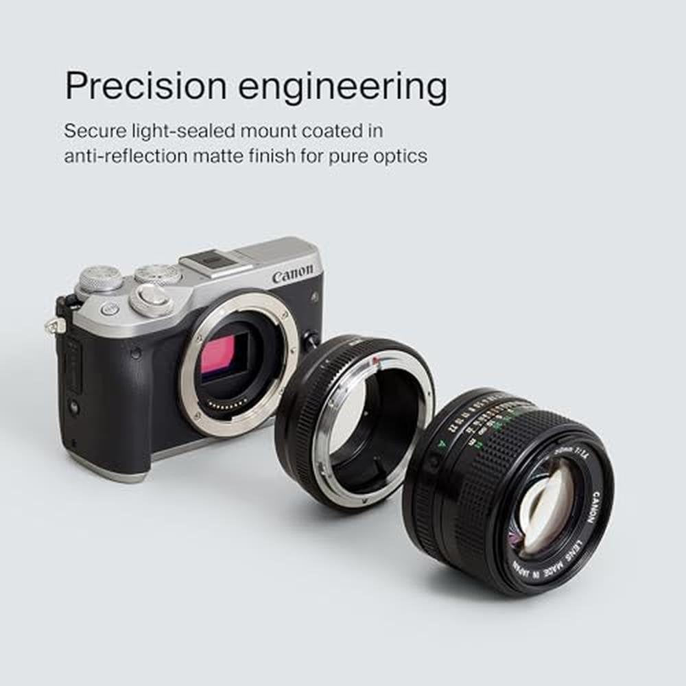 Urth Lens Mount Adapter: Compatible with FD Lens to EF-M – In Use