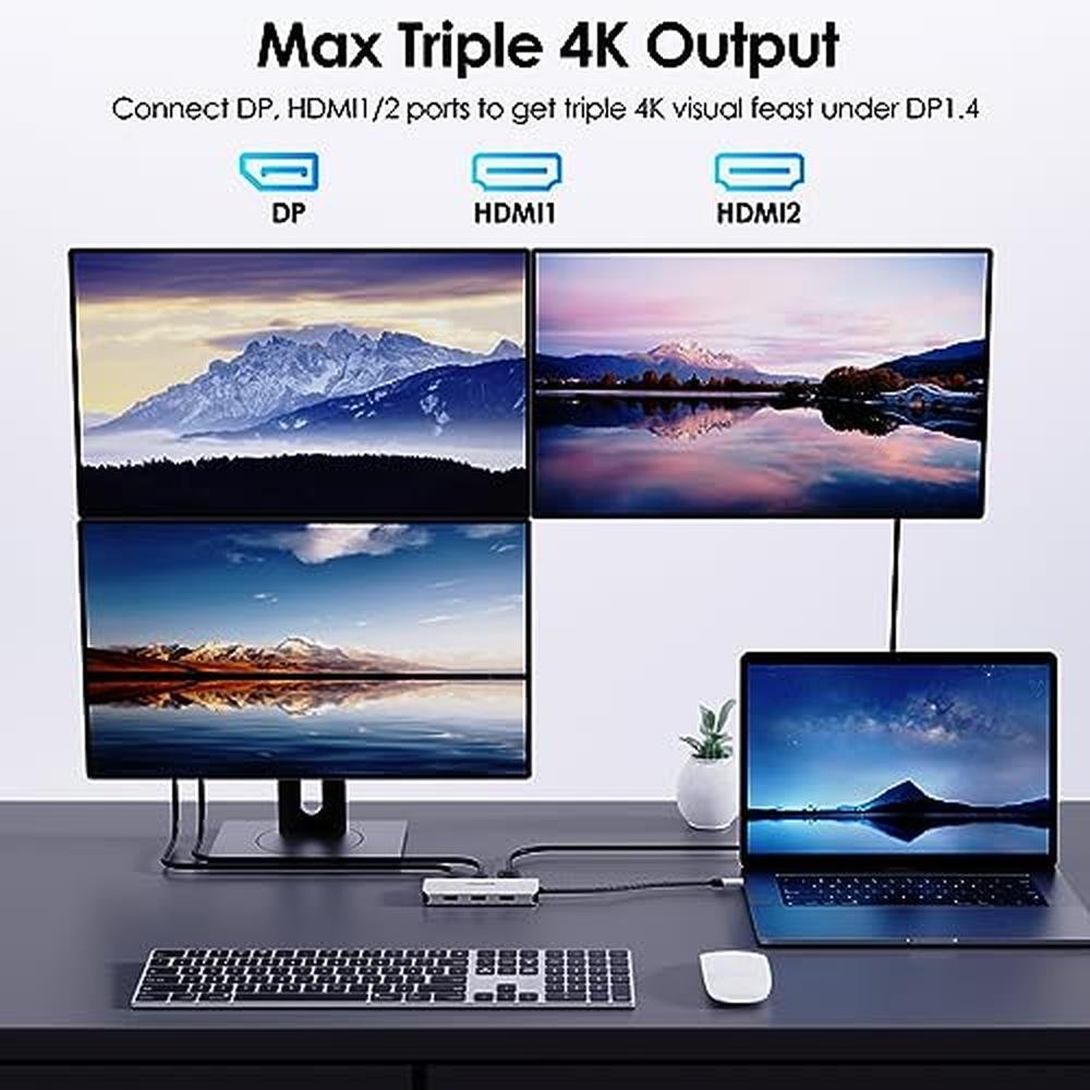 Docking Station: USB C Docking Station Quad Monitors with – Close-up Detail