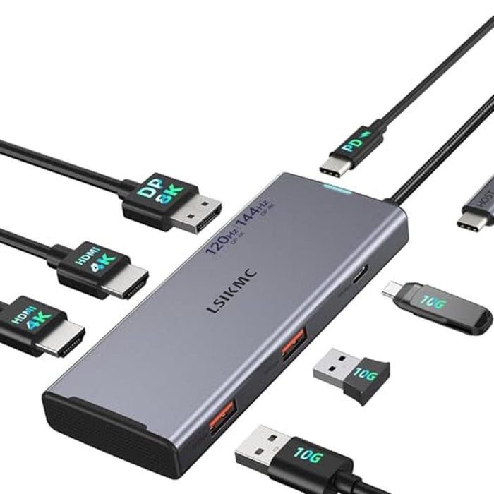 Docking Station: 7-in-1 Laptop Docking Station Triple – Front View