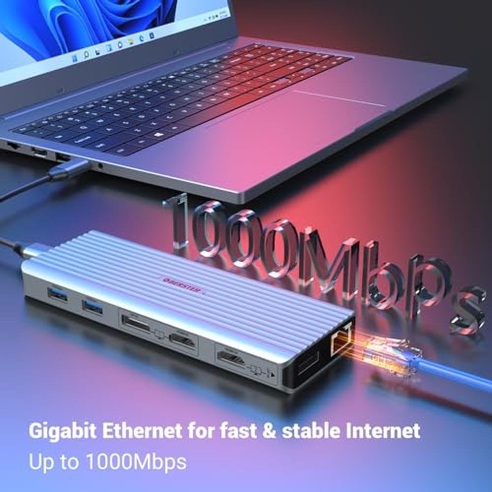Dual Docking Station: Oberster USB-C Hub with Dual 4K 60Hz – In Use