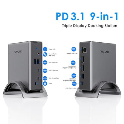 Docking Station: USB C Docking Station PD3.1 – Side View