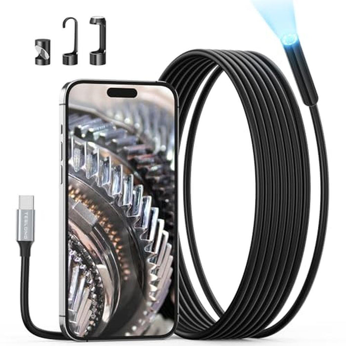 Camera Endoscope: Teslong Type-C Snake Borescope Camera – Front View