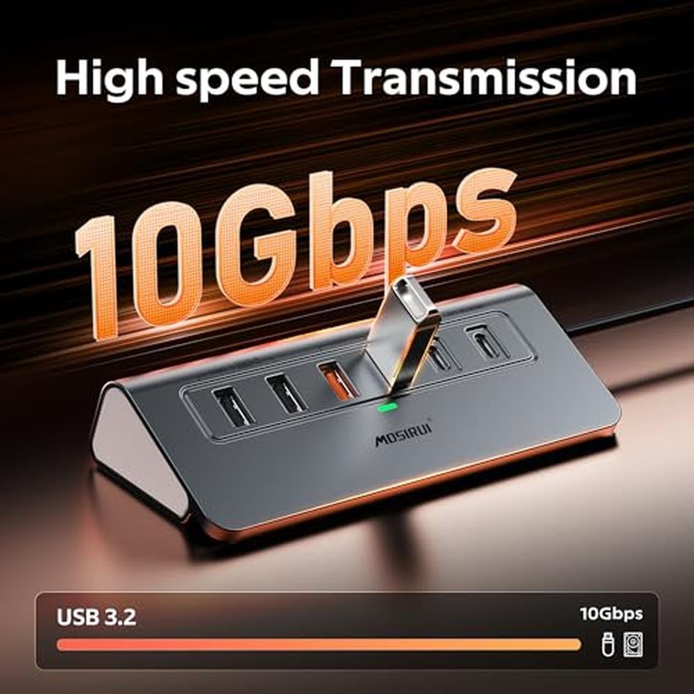 USB C Hub Ethernet: 10-in-1 Docking Station with 4K 60Hz – Close-up Detail