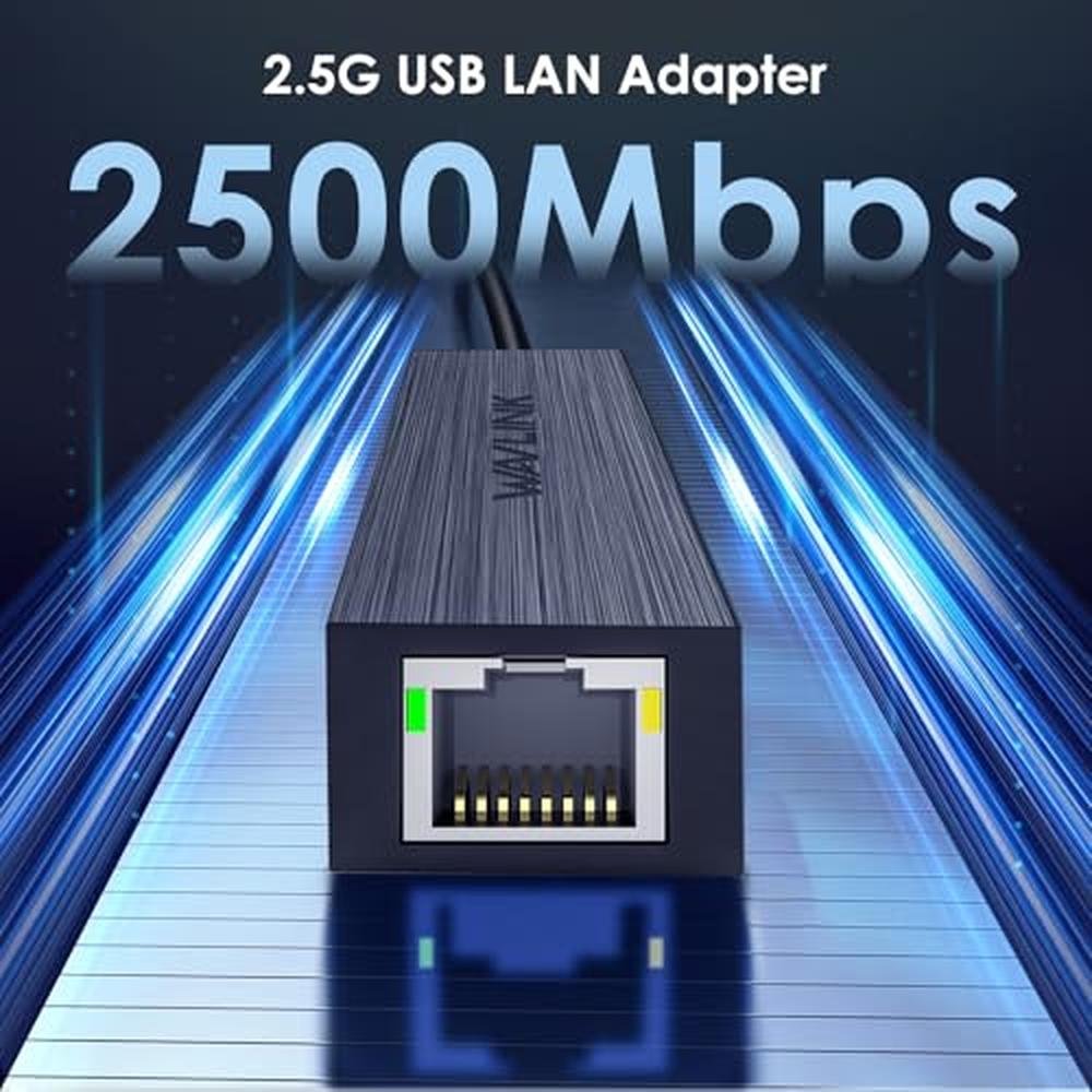 Adapter Ethernet: WAVLINK 2.5G USB LAN Adapter – Side View