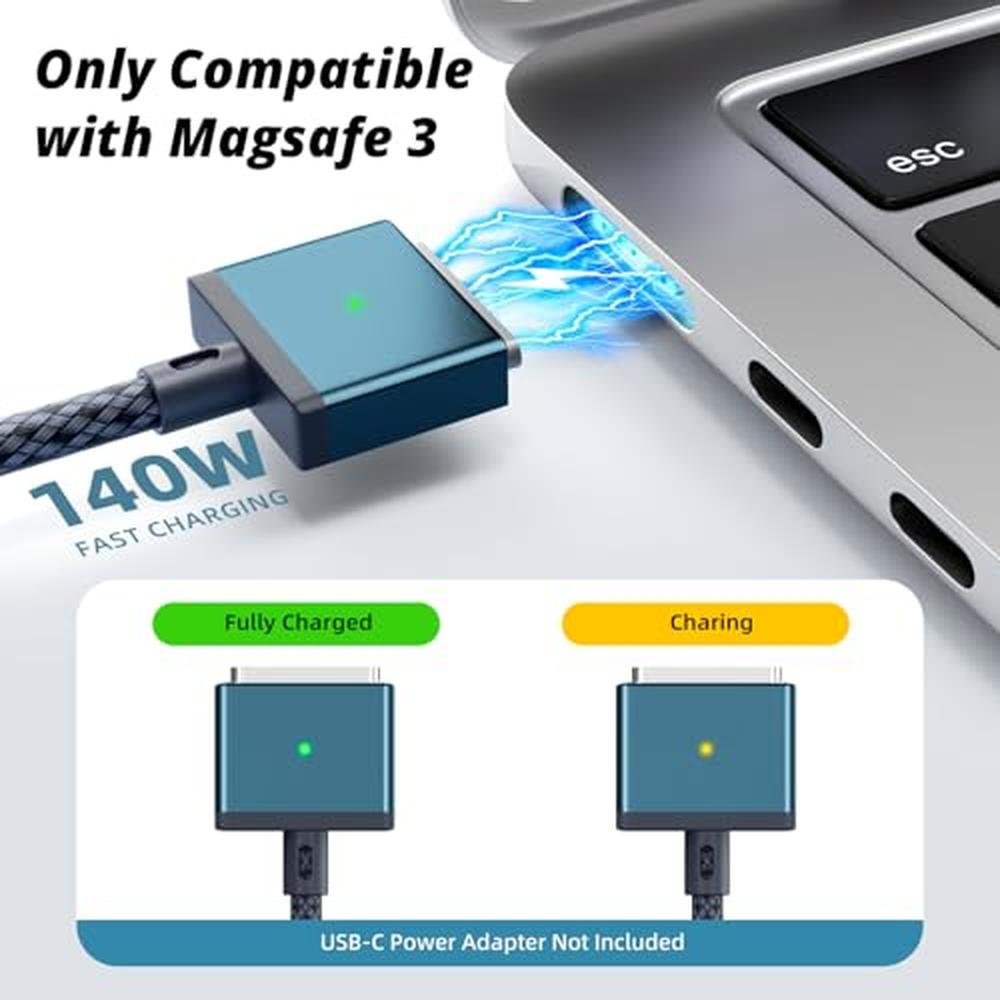 Magnetic Cable: USB-C to Magnetic 3 Cable for M4 MacBook – In Use