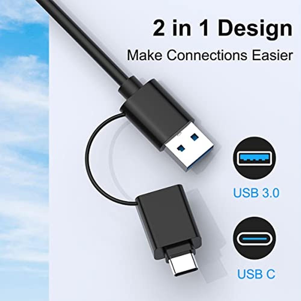 USB3 Multi: Premium 7-in-1 Card Reader Adapter Hub – Close-up Detail