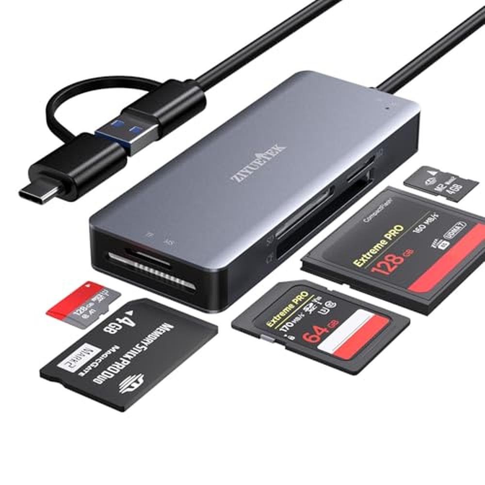 USB3 Reader: USA Warehouse USB3.0 SD Card Reader 5-in-1 – Front View