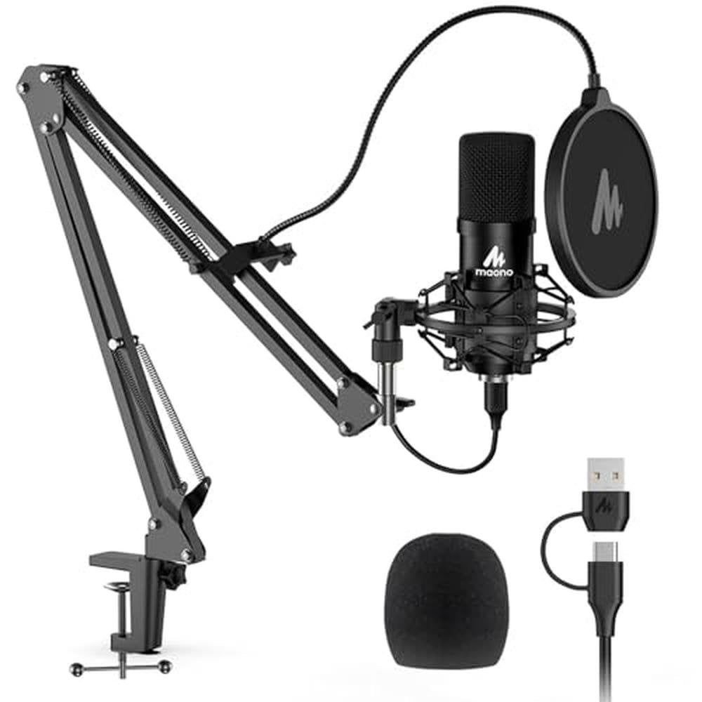 Microphone Maono: Maono PD200X 192kHz 24bit Plug and Play – Front View