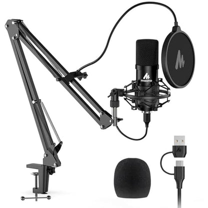 Microphone Maono: Maono PD200X 192kHz 24bit Plug and Play – Front View