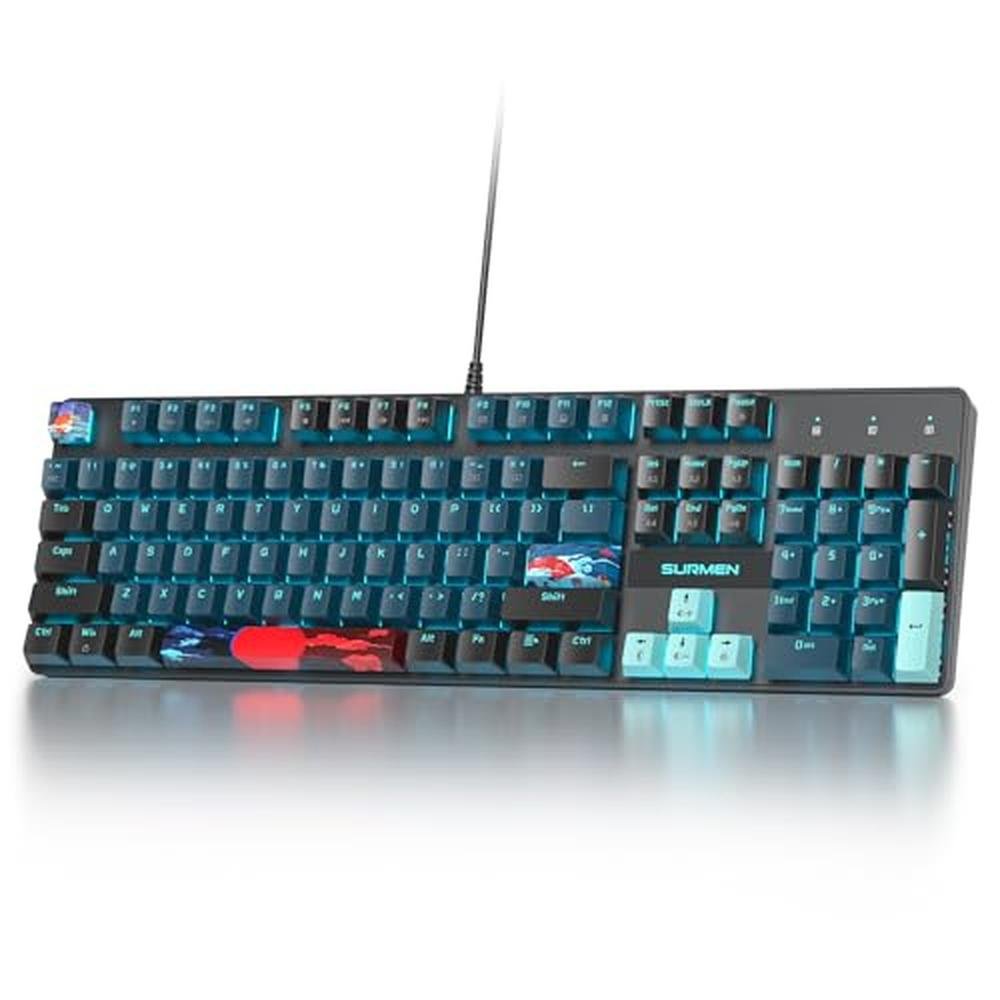 Ussixchare Full Size Mechanical Keyboard – Front View