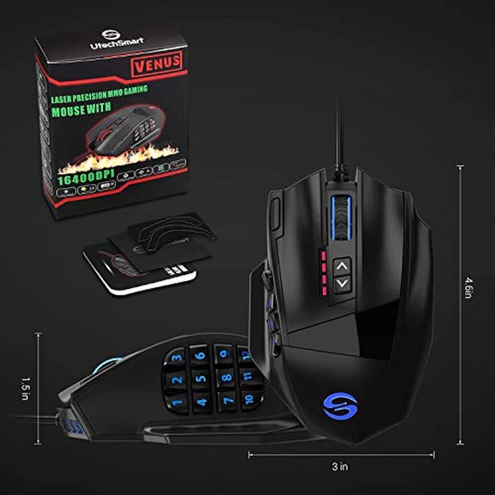 Gaming Mouse: Utechsmart Venus RGB Wired 16400 DPI High – Packaging