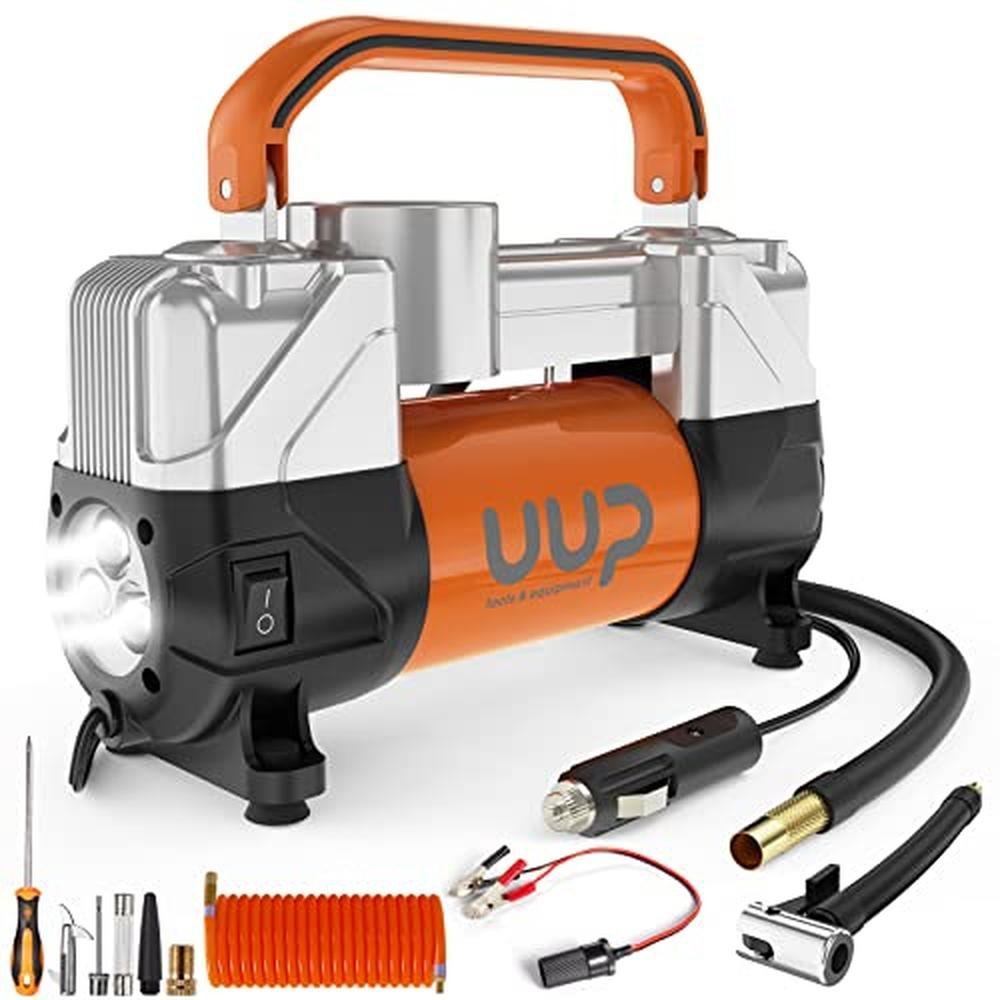 Air Up Tire Inflator: UUP 12V DC Double Cylinders Heavy – Front View