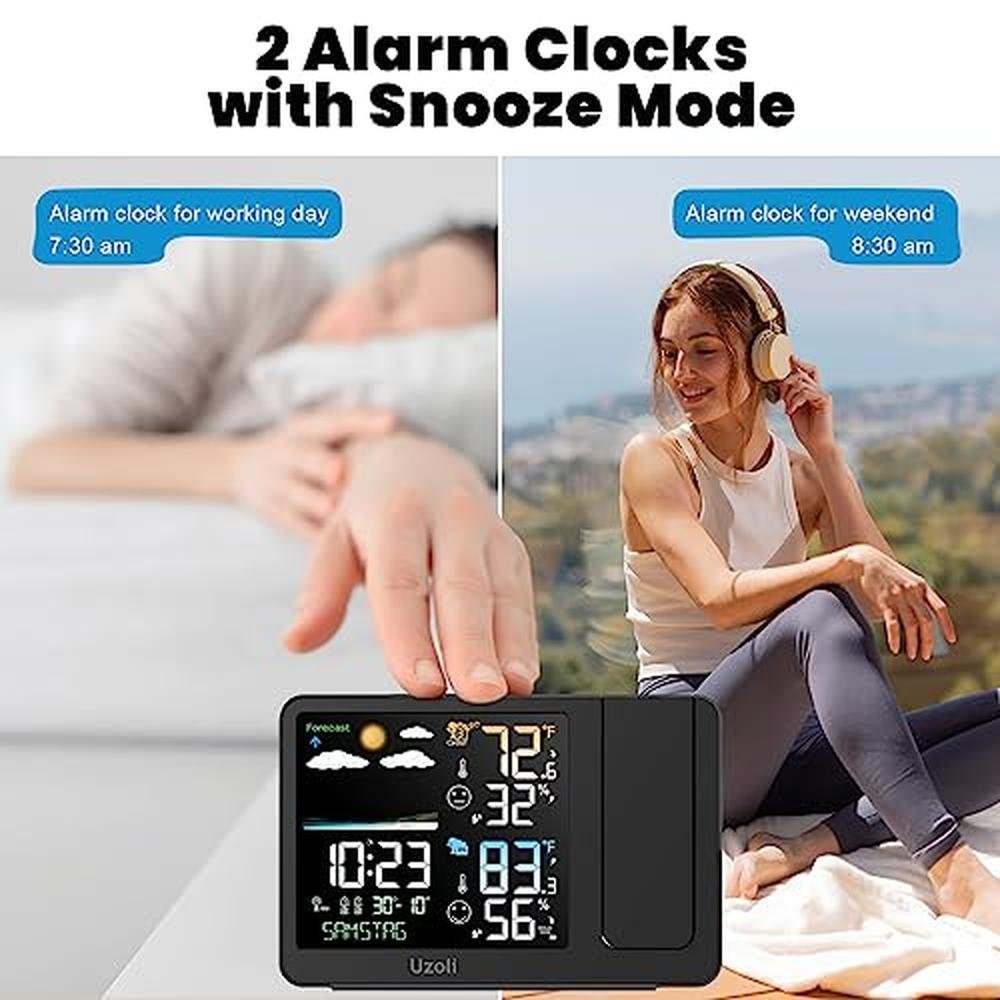 Clock Projection: Uzoli EM3539A Projection Alarm Clock – In Use