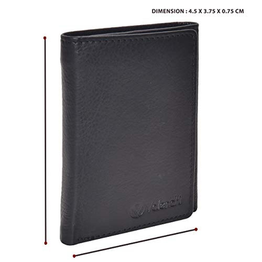 VALENCHI-RFID Genuine Leather Trifold Wallet with Flap for – In Use