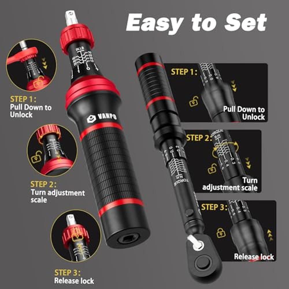 VANPO 49-Pc Torque Screwdriver & Wrench Set – Packaging