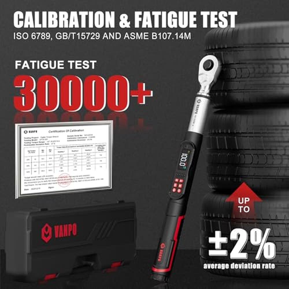 VANPO Digital Torque Wrench 1/2 Drive Set (7.38-147.5 – In Use