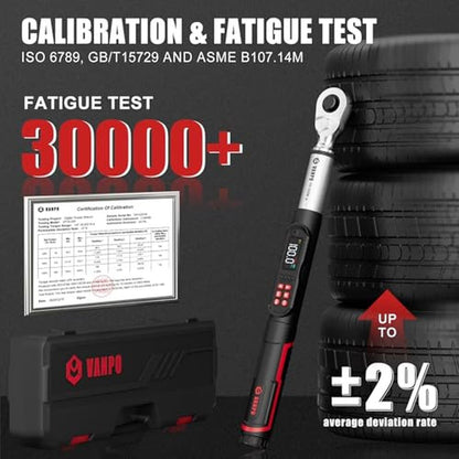 VANPO Digital Torque Wrench 1/2 Drive Set (7.38-147.5 – In Use
