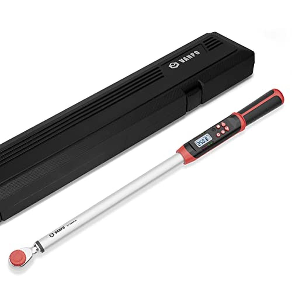 VANPO Digital Torque Wrench 1/2-Inch Drive 12.5-250.8 – Front View