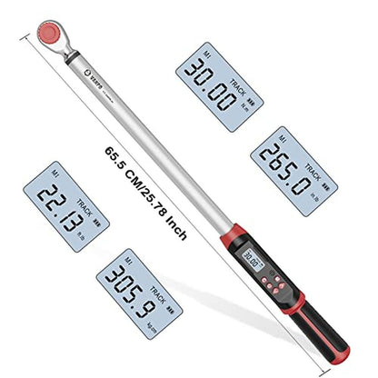 VANPO Digital Torque Wrench 1/2-Inch Drive 12.5-250.8 – Close-up Detail