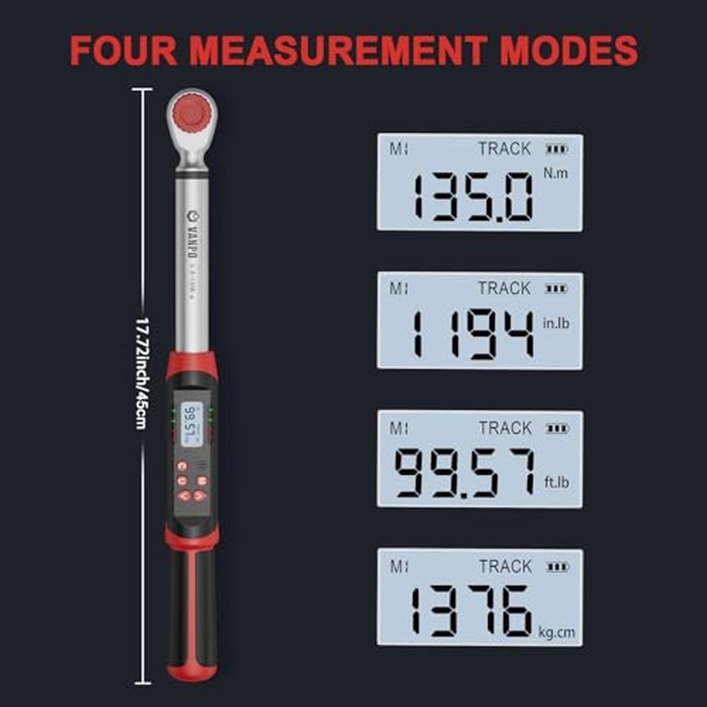 VANPO Digital Torque Wrench 1/2-Inch Drive 5-99.5 – In Use