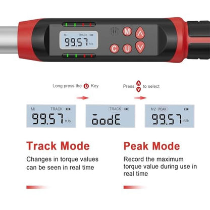 VANPO Digital Torque Wrench 1/2-Inch Drive 5-99.5 – Packaging