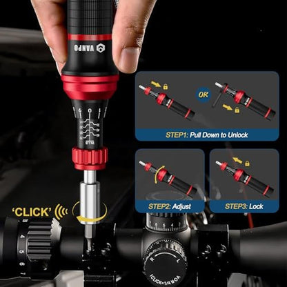 VANPO Torque Screwdriver: 64 Pcs 10-70 Inch Pound Torque – Close-up Detail