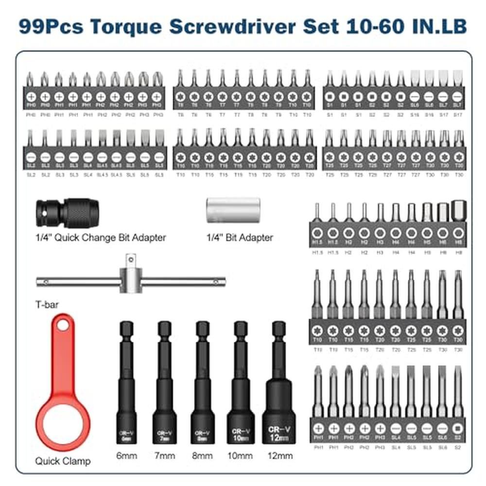 VANPO Torque Screwdriver Set 1060 in-lb – Side View