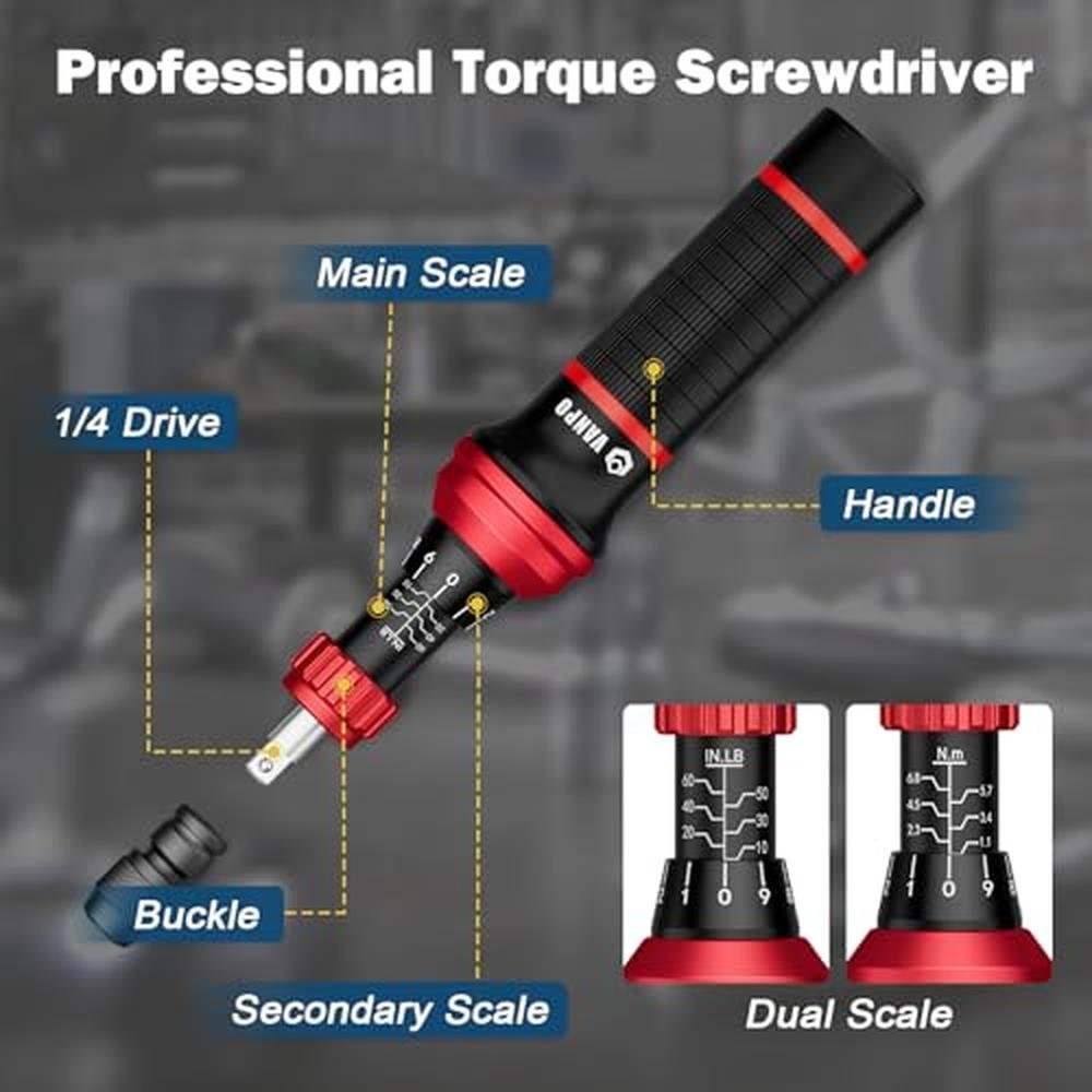 VANPO Torque Screwdriver Set 1060 in-lb – Close-up Detail