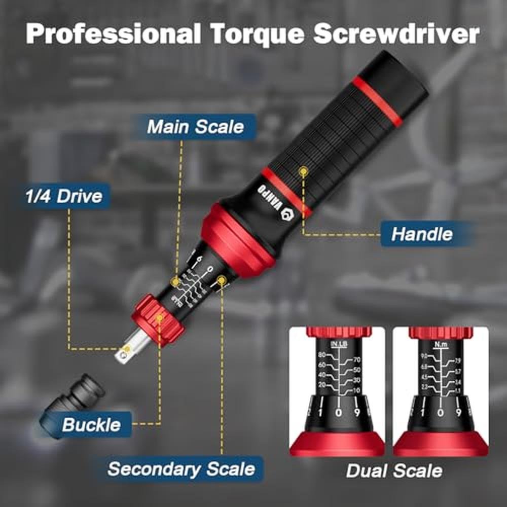 VANPO Torque Screwdriver Set 1080 in-lb – Close-up Detail