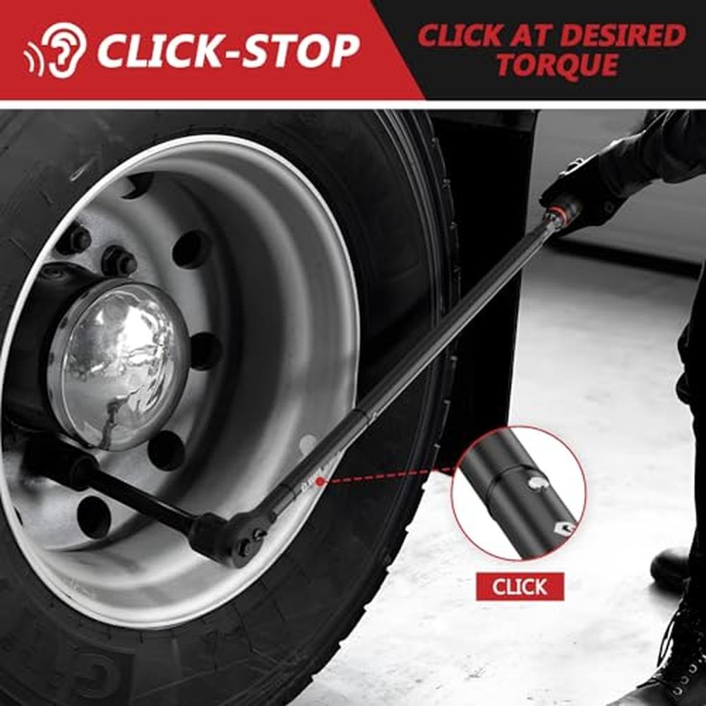 VANPO Torque Wrench 3/4-Inch Drive 100800 Ft-Lb Heavy Duty – Side View