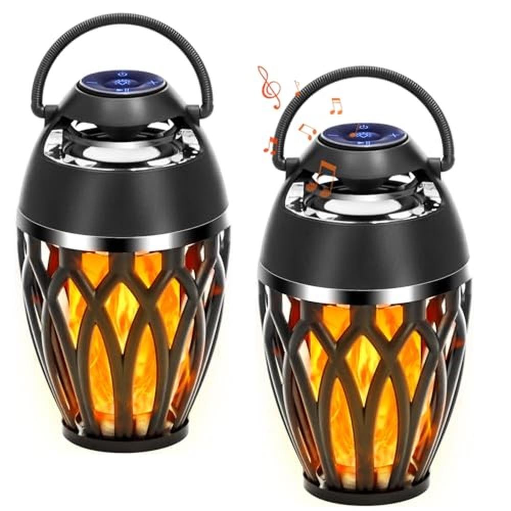 Flame Bluetooth Speaker: Vanten 2 Packs Outdoor Bluetooth – Front View