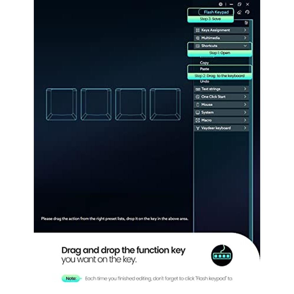Vaydeer One Handed Mechanical Keyboard – In Use