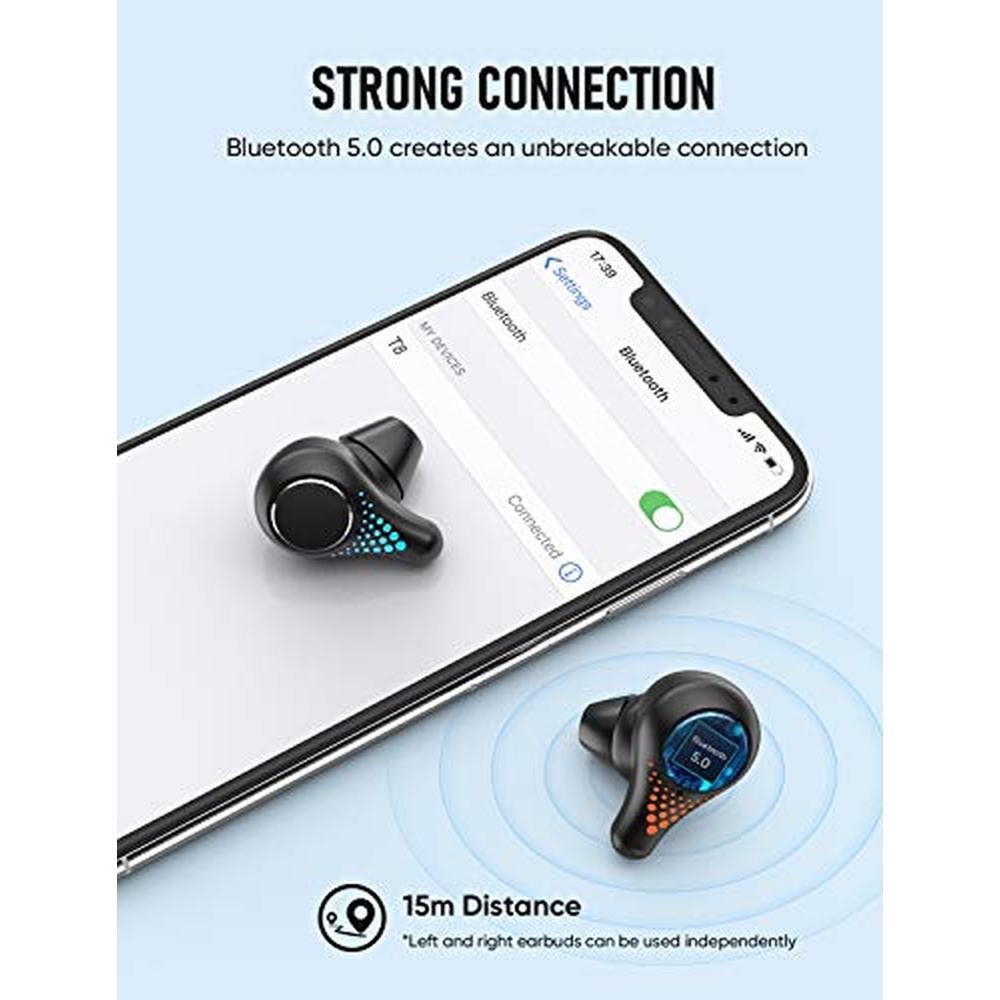 VEENAX T8 True Wireless Earbuds – Side View