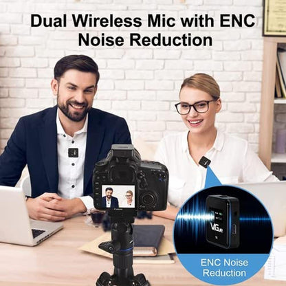 Lavalier Mic: VeGue Wireless 2.4GHz Dual Channel – Side View